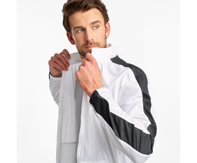 Men's Saucony Packaway Jackets White | UK-04189