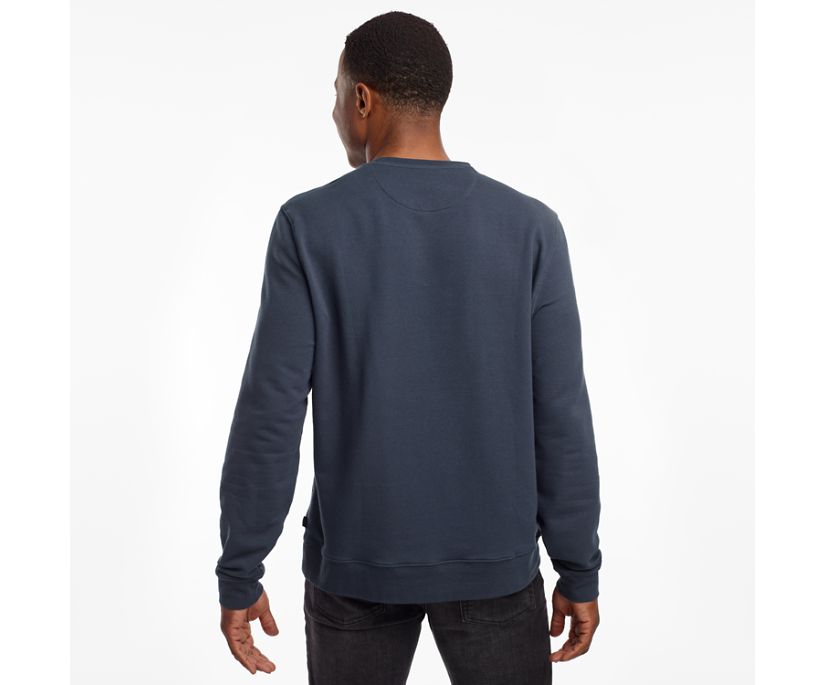 Men's Saucony Rested Crewneck Blue | UK-12963