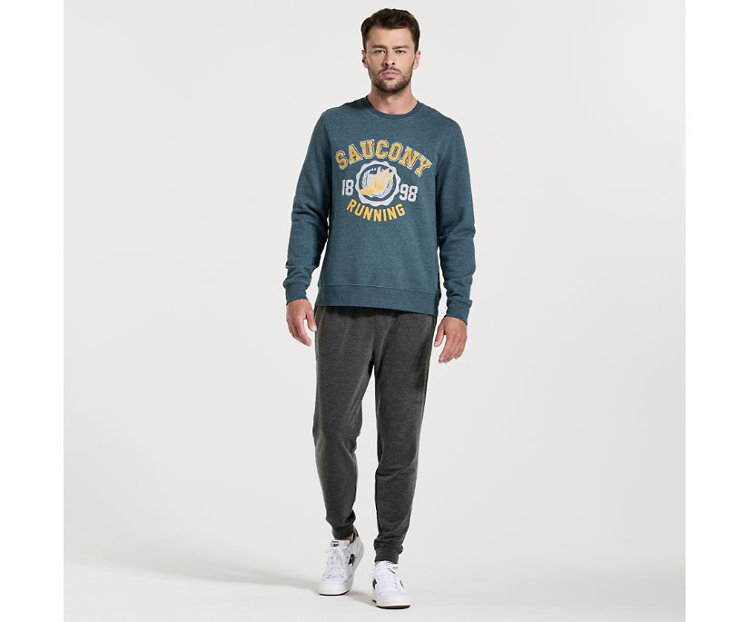 Men's Saucony Rested Crewneck Blue | UK-58076