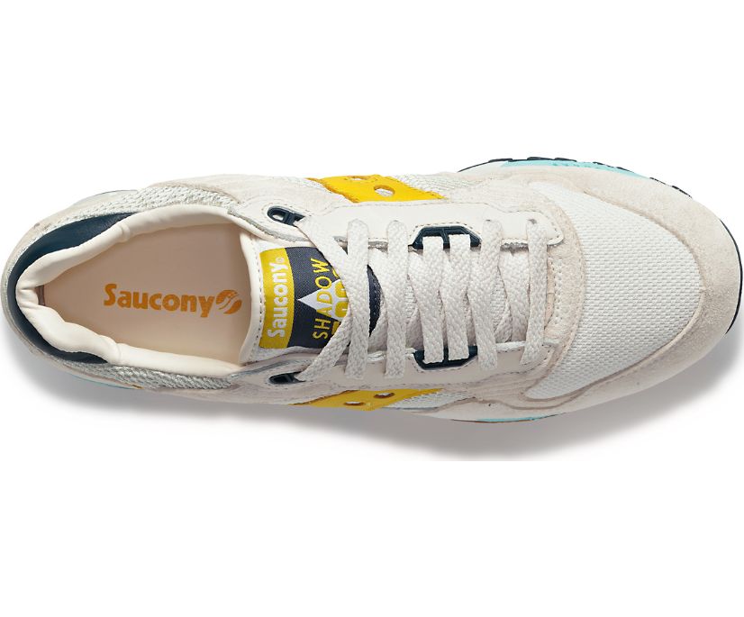 Men's Saucony Shadow 5000 Premium Sneakers White Yellow | UK-86247