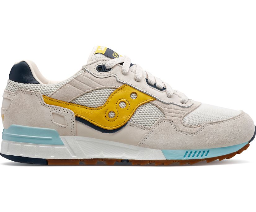 Men\'s Saucony Shadow 5000 Premium Sneakers White Yellow | UK-86247