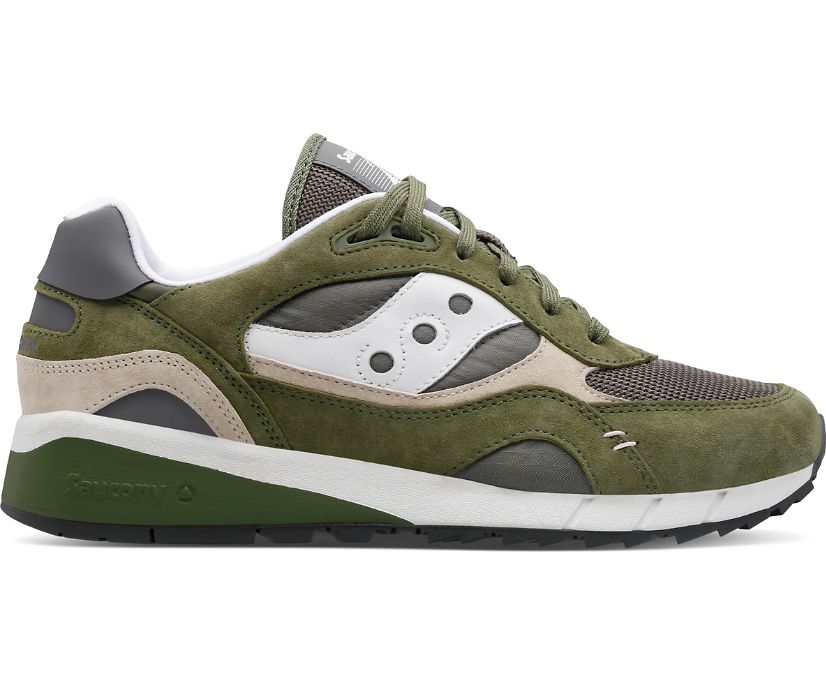 Men\'s Saucony Shadow 6000 Premium Sneakers Green Beige | UK-82516