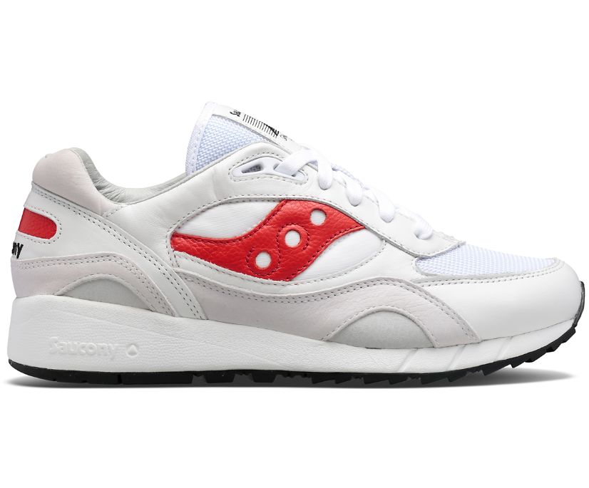 Men\'s Saucony Shadow 6000 Premium Sneakers White Red | UK-93846