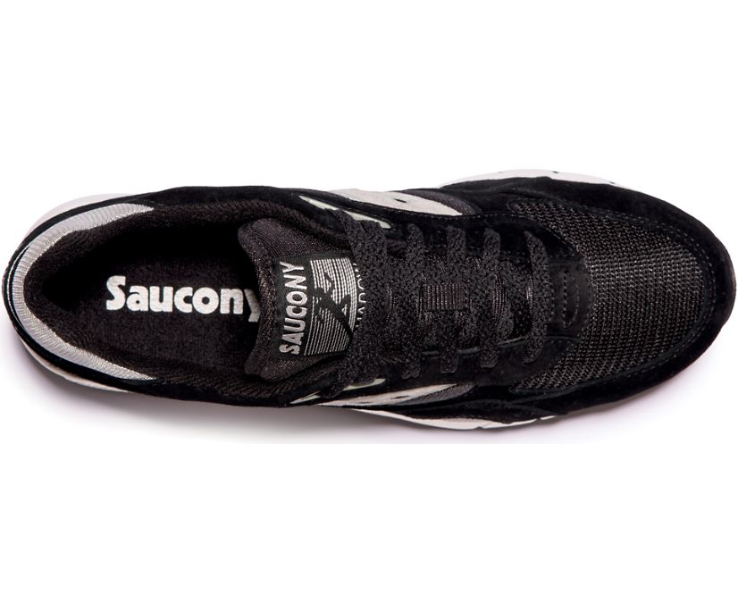 Men's Saucony Shadow 6000 Sneakers Black Silver | UK-37980