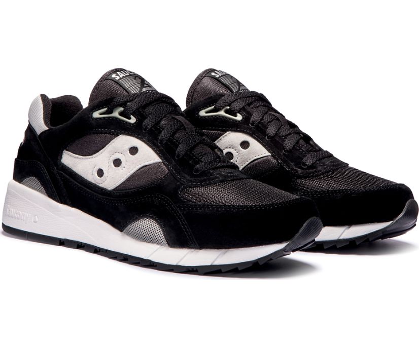 Men's Saucony Shadow 6000 Sneakers Black Silver | UK-37980