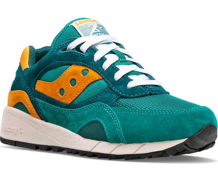 Men's Saucony Shadow 6000 Sneakers Green Orange | UK-50632