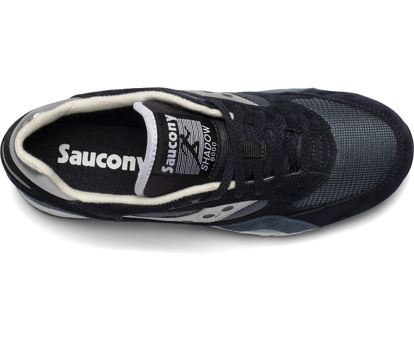 Men's Saucony Shadow 6000 Sneakers Navy Silver | UK-24573