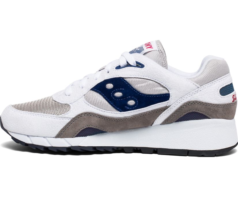 Men's Saucony Shadow 6000 Sneakers White Grey Navy | UK-47561