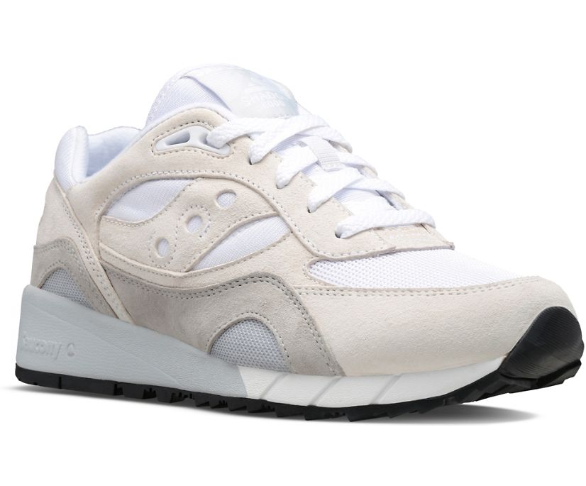 Men's Saucony Shadow 6000 Sneakers White White | UK-50842