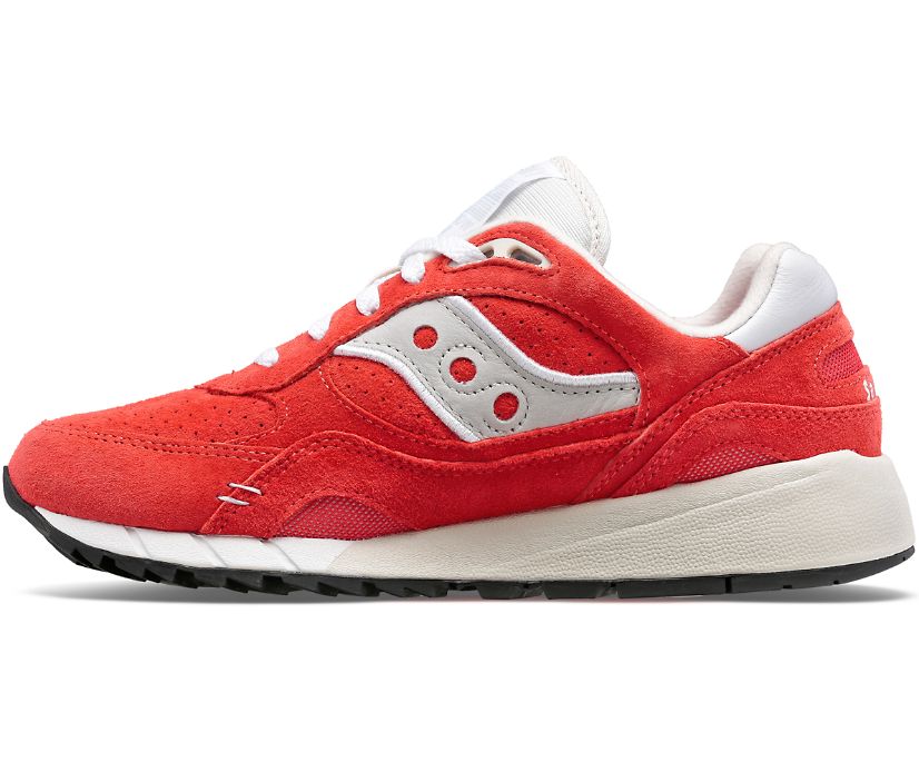 Men's Saucony Shadow 6000 Suede Premium Sneakers Red | UK-51294