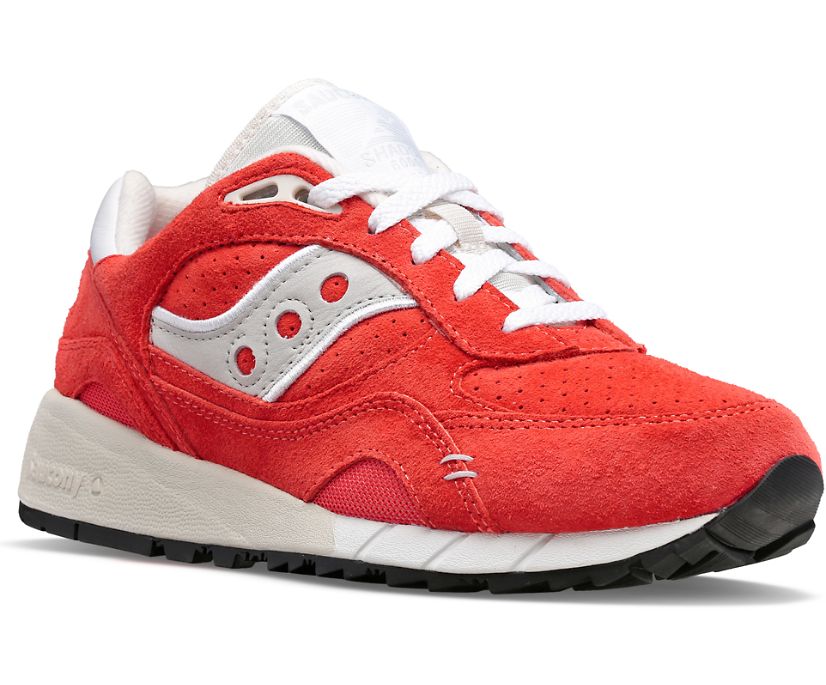 Men's Saucony Shadow 6000 Suede Premium Sneakers Red | UK-51294