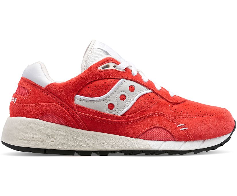 Men\'s Saucony Shadow 6000 Suede Premium Sneakers Red | UK-51294