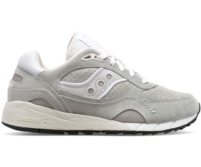 Men\'s Saucony Shadow 6000 Suede Premium Sneakers Grey | UK-91078