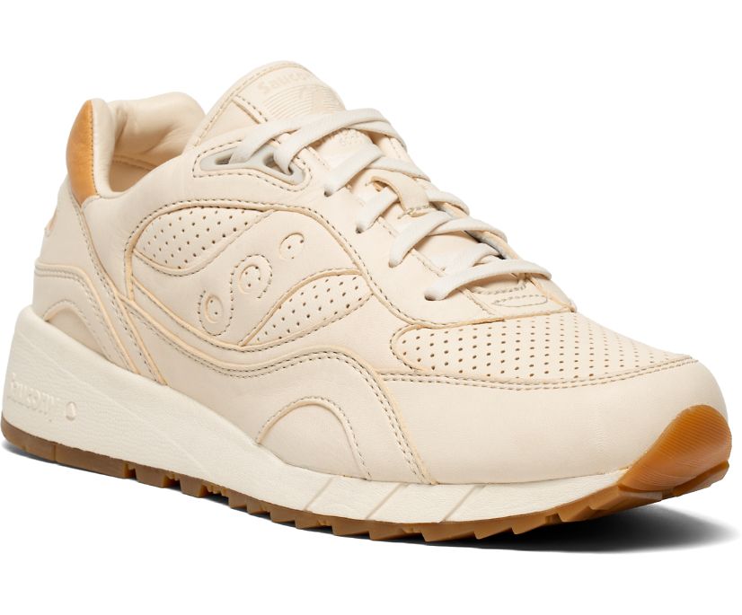 Men's Saucony Shadow 6000 Veg Tan Sneakers Beige | UK-05829