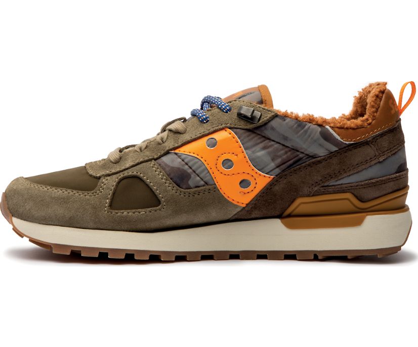 Men's Saucony Shadow Original Retro Mountain Sneakers Green Brown Orange | UK-39740