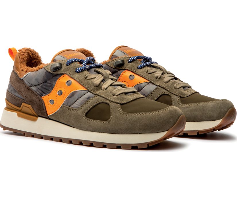 Men's Saucony Shadow Original Retro Mountain Sneakers Green Brown Orange | UK-39740