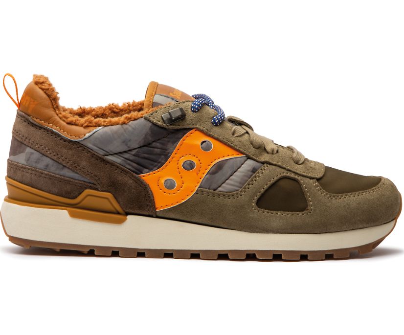 Men\'s Saucony Shadow Original Retro Mountain Sneakers Green Brown Orange | UK-39740