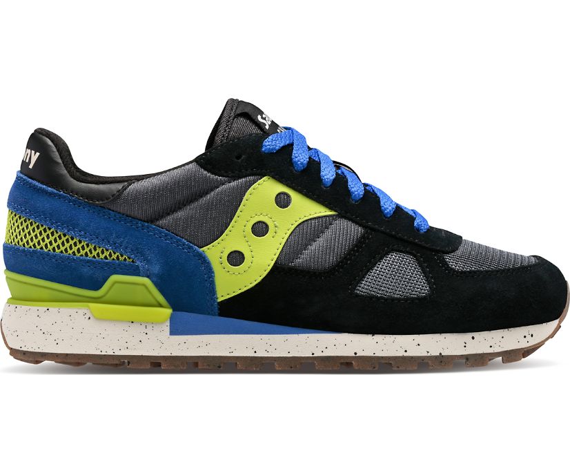 Men\'s Saucony Shadow Original Sneakers Black Light Green Blue | UK-20437