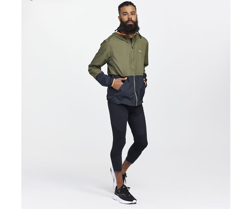 Men's Saucony Time Trial Crop Tight Black | UK-48560