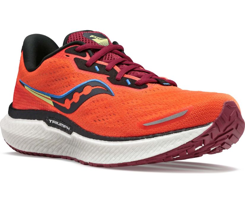 Men's Saucony Triumph 19 Walking Shoes Orange | UK-85167