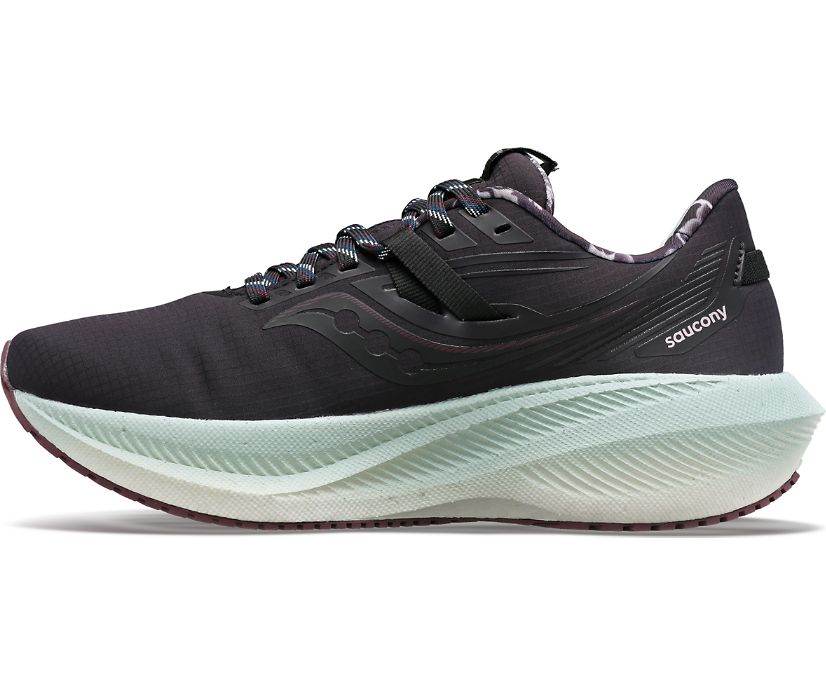 Men's Saucony Triumph 20 Runshield Walking Shoes Black | UK-69843