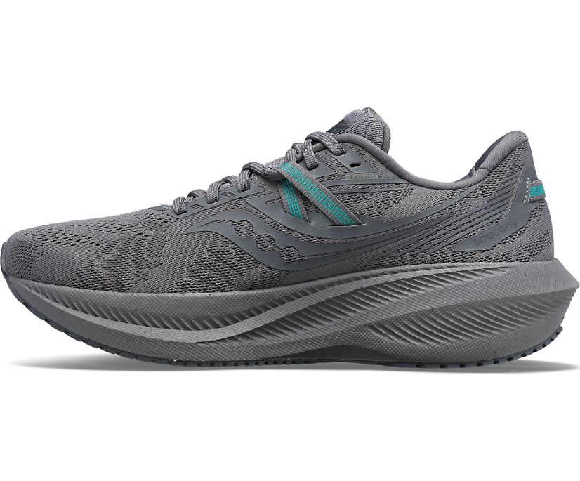 Men's Saucony Triumph 20 Walking Shoes Grey | UK-38267