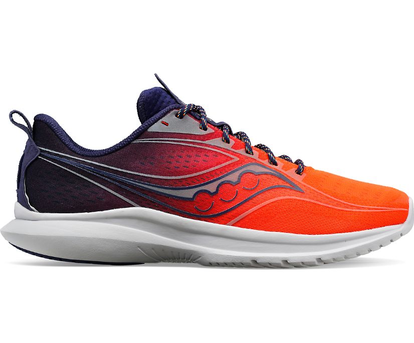 Men\'s Saucony Vizipro Kinvara 13 Running Shoes Purple Orange | UK-28610