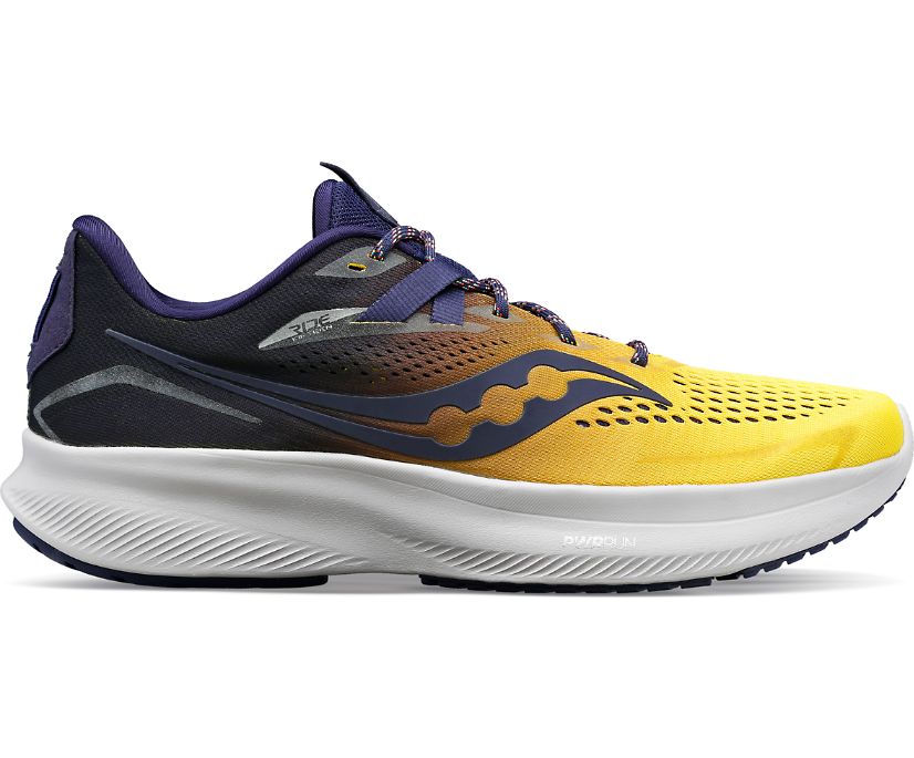 Men\'s Saucony Vizipro Ride 15 Walking Shoes Purple Yellow | UK-38072