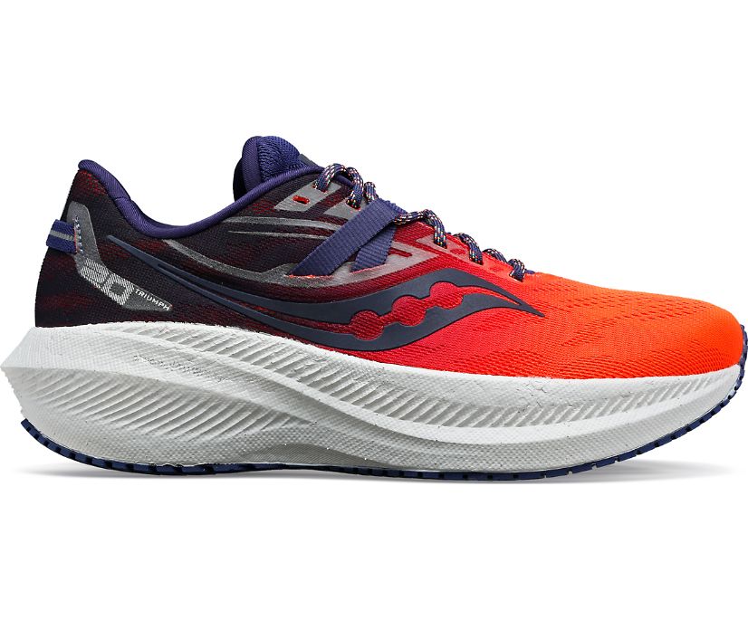 Men\'s Saucony Vizipro Triumph 20 Walking Shoes Purple Orange | UK-84712