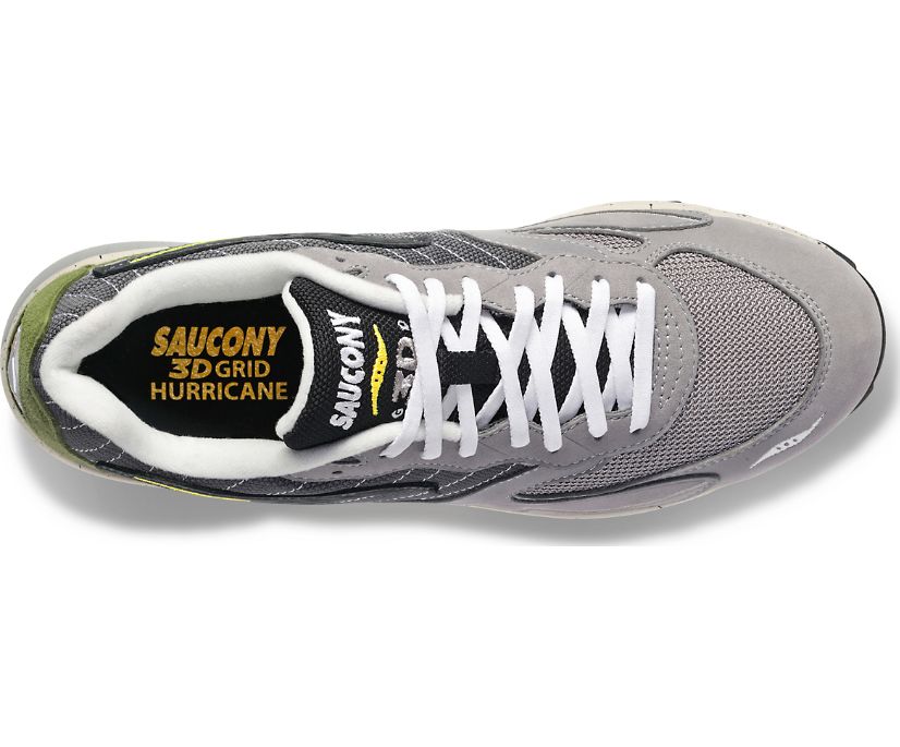 Women's Saucony 3d Grid Hurricane Premium Sneakers Dark Grey Light Grey | UK-25738