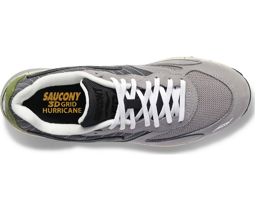 Women's Saucony 3d Grid Hurricane Premium Sneakers Dark Grey Light Grey | UK-35412