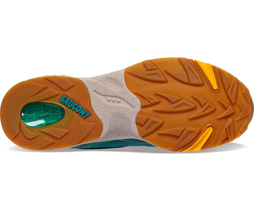 Women's Saucony 3d Grid Hurricane Premium Sneakers Green Orange | UK-36218