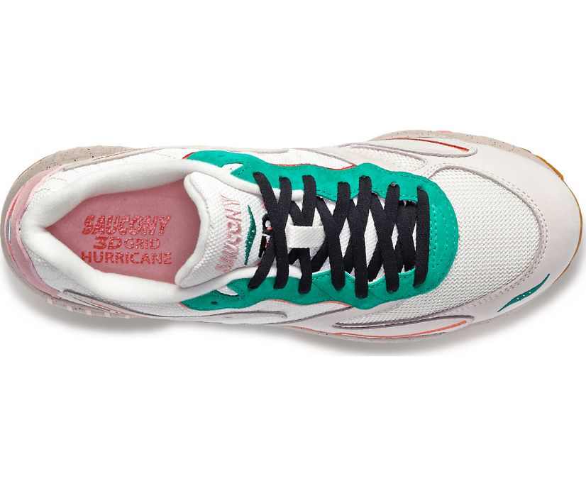 Women's Saucony 3d Grid Hurricane Premium Sneakers Green | UK-40952