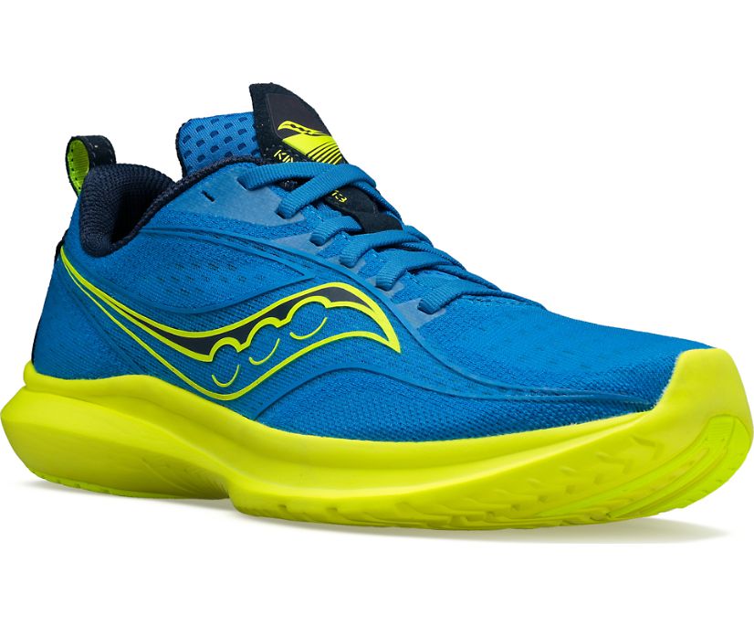 Women's Saucony Boston Kinvara 13 Running Shoes Blue Yellow | UK-94013