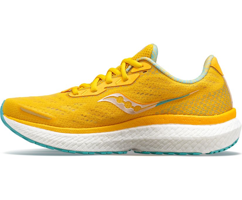 Women's Saucony Bottomless Love Triumph 19 Running Shoes Yellow | UK-93401