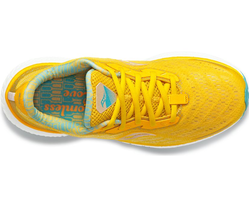 Women's Saucony Bottomless Love Triumph 19 Running Shoes Yellow | UK-93401