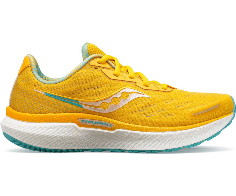 Women\'s Saucony Bottomless Love Triumph 19 Running Shoes Yellow | UK-93401