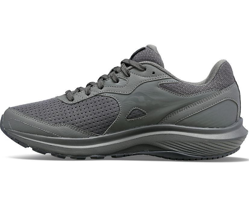 Women's Saucony Cohesion 15 Pl Wide Running Shoes Grey | UK-32701