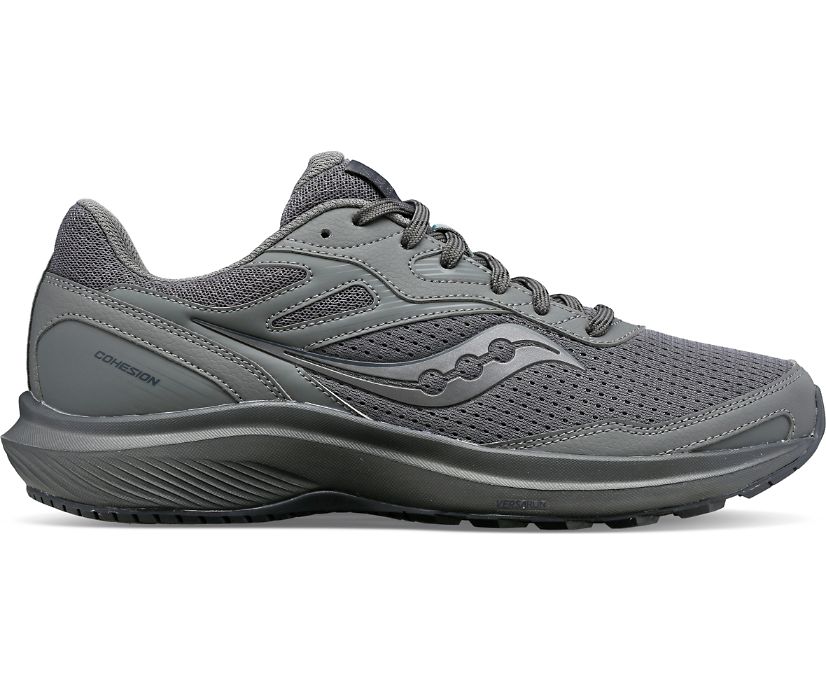 Women\'s Saucony Cohesion 15 Pl Wide Running Shoes Grey | UK-32701