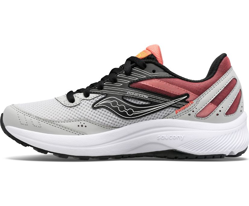 Women's Saucony Cohesion 15 Running Shoes Grey Orange | UK-31495