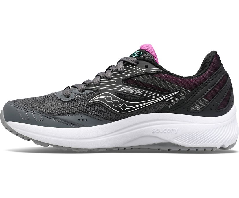 Women's Saucony Cohesion 15 Running Shoes Grey | UK-51067