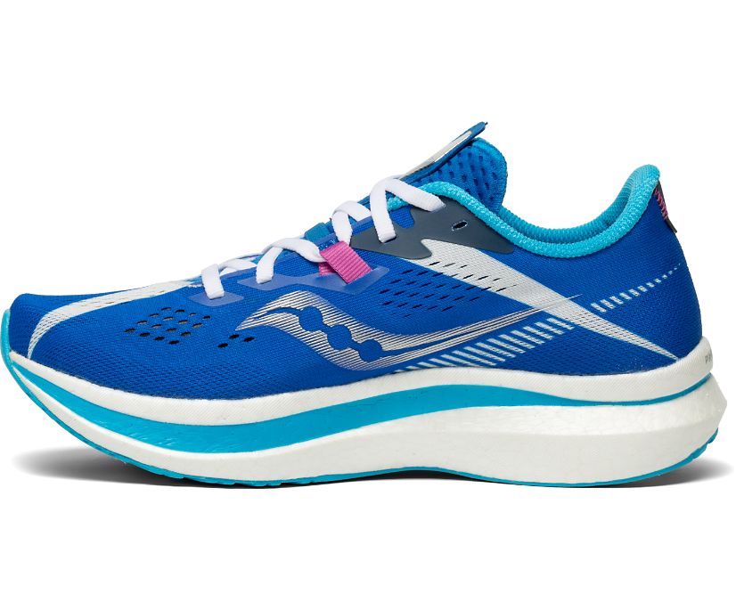 Women's Saucony Endorphin Pro 2 Running Shoes Royal White | UK-02375