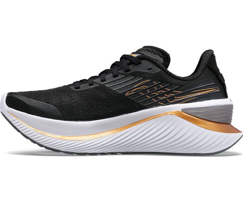 Women's Saucony Endorphin Shift 3 Wide Running Shoes Black Gold | UK-20351