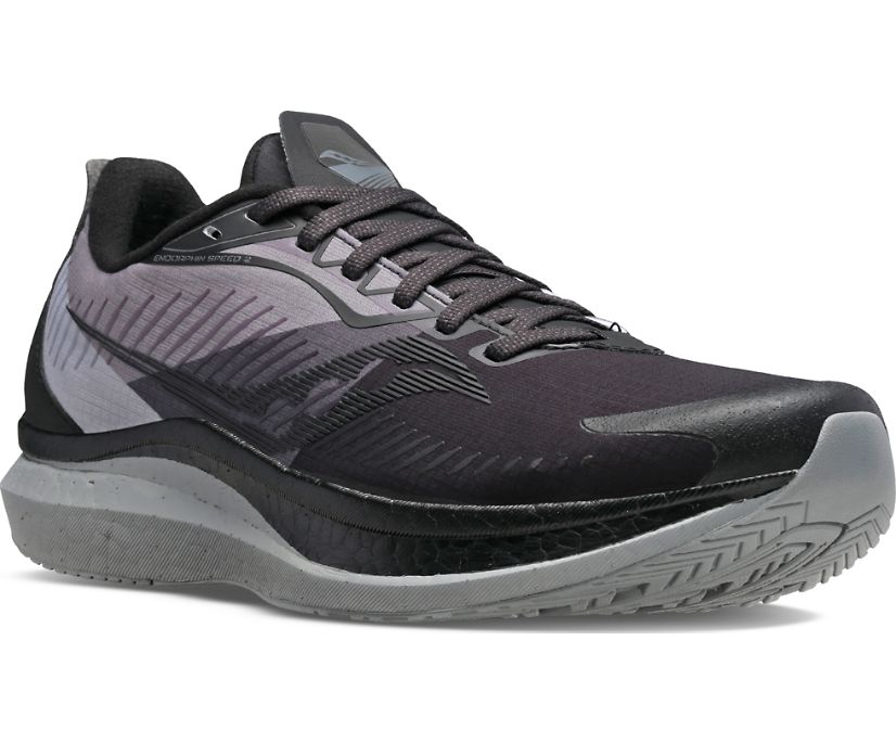 Women's Saucony Endorphin Speed 2 Runshield Running Shoes Black | UK-28175