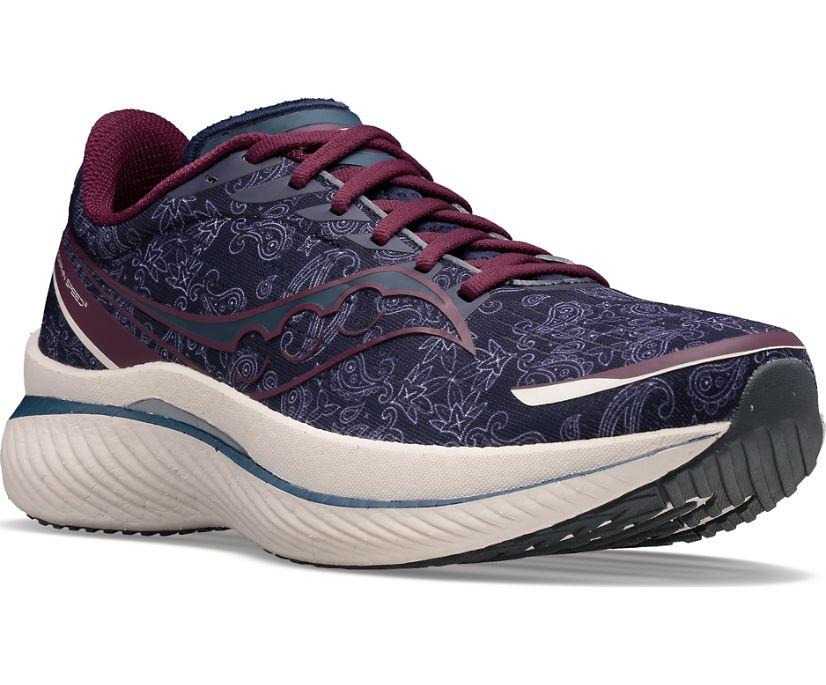 Women's Saucony Endorphin Speed 3 Northern Soul Running Shoes Navy | UK-16095