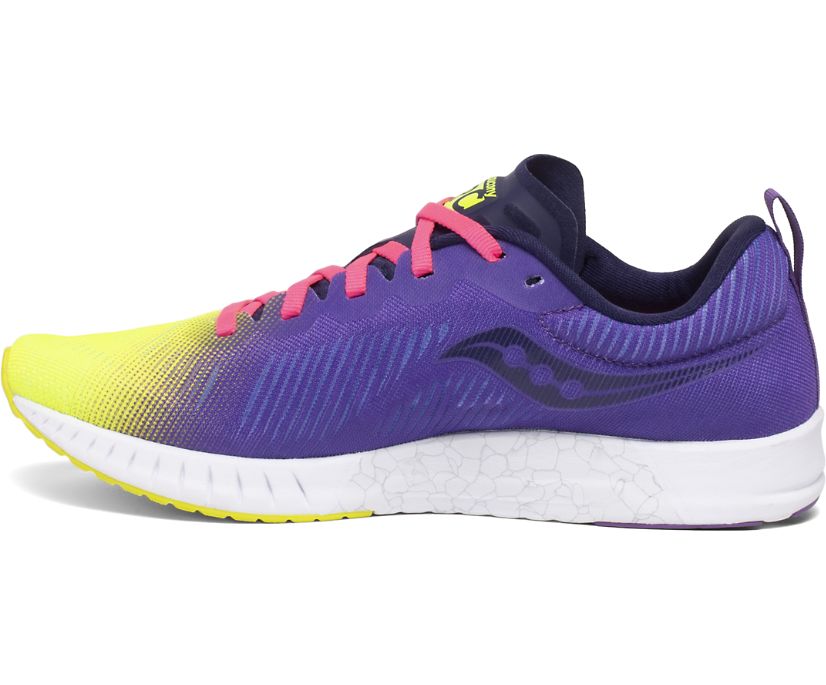 Women's Saucony Fastwitch 9 Running Shoes Purple Yellow | UK-58912