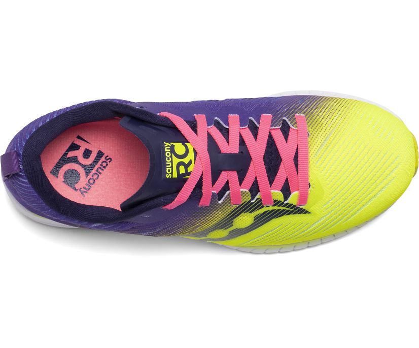 Women's Saucony Fastwitch 9 Running Shoes Purple Yellow | UK-58912