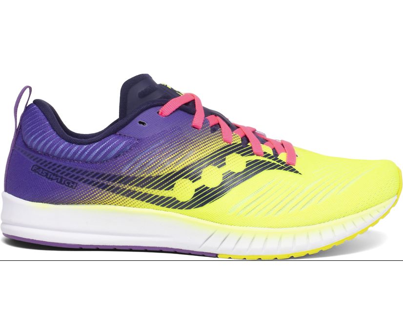 Women\'s Saucony Fastwitch 9 Running Shoes Purple Yellow | UK-58912