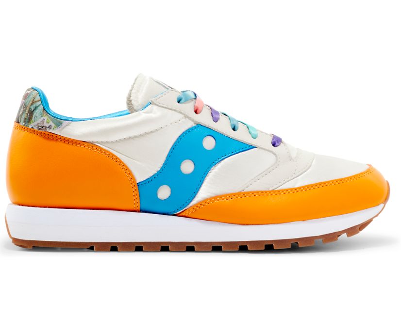 Women\'s Saucony Fiona Jazz 81 Sneakers Beige Orange | UK-60938