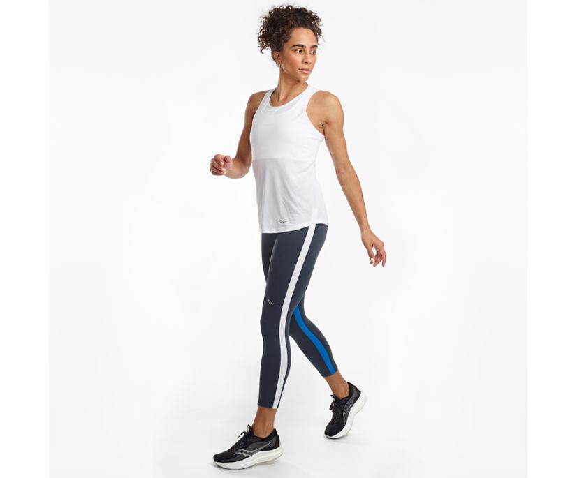 Women's Saucony Fortify Crop Pant Blue | UK-80563